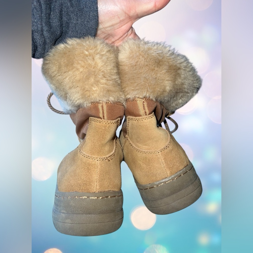 BareTraps Tan Winter Boots with Fur Trim - Picture 3 of 10